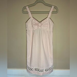 Sarah Campbell light pink adjustable strap dress,  size 4 100% cotton